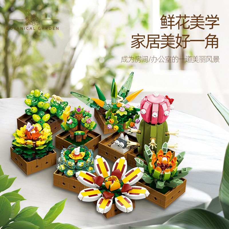 JIESTAR JJ9037 9037 MỌNG NƯỚC bộ đồ chơi xếp lắp ráp ghép mô hình Creator BOTANICAL GARDEN Sáng Tạo 913 khối