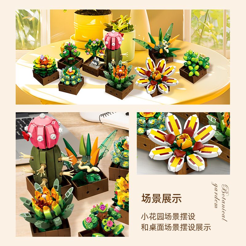 JIESTAR JJ9037 9037 MỌNG NƯỚC bộ đồ chơi xếp lắp ráp ghép mô hình Creator BOTANICAL GARDEN Sáng Tạo 913 khối