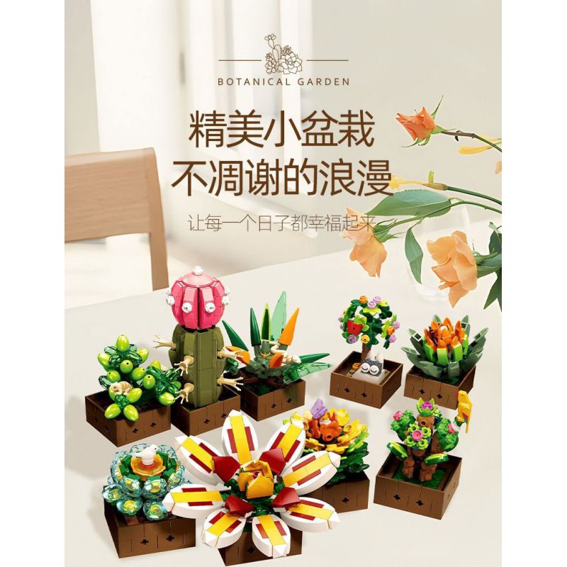 JIESTAR JJ9037 9037 MỌNG NƯỚC bộ đồ chơi xếp lắp ráp ghép mô hình Creator BOTANICAL GARDEN Sáng Tạo 913 khối