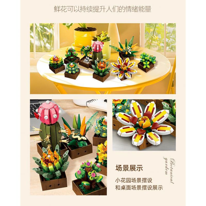 JIESTAR JJ9037 9037 MỌNG NƯỚC bộ đồ chơi xếp lắp ráp ghép mô hình Creator BOTANICAL GARDEN Sáng Tạo 913 khối