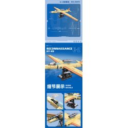 JIESTAR 58093 JJ9097 9097 SỨ MỆNH VINH QUANG MÁY BAY TRINH SÁT U2 bộ đồ chơi xếp lắp ráp ghép mô hình Military Army U-2 RECONNAISSANCE AIRPLANE Quân Sự Bộ Đội 1363 khối