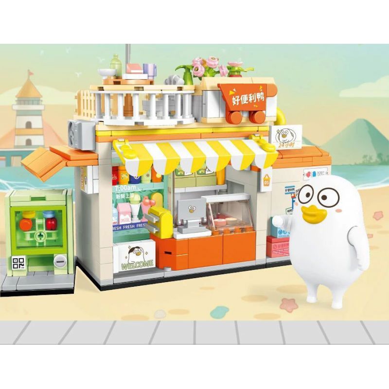 SEMBO 612022 THẾ GIỚI HAI MẶT CỦA LIU YA ĐÚNG LÀ MỘT CON VỊT TIỆN LỢI bộ đồ chơi xếp lắp ráp ghép mô hình 529 khối