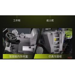 CADA DOUBLEE C65012 65012 MÁY KÉO BÁNH XÍCH CỠ LỚN CLAAS tỷ lệ 1:32 bộ đồ chơi xếp lắp ráp ghép mô hình Technic XERION 5000 TRAC TS Kỹ Thuật Công Nghệ Cao Mô Hình Phương Tiện 1336 khối