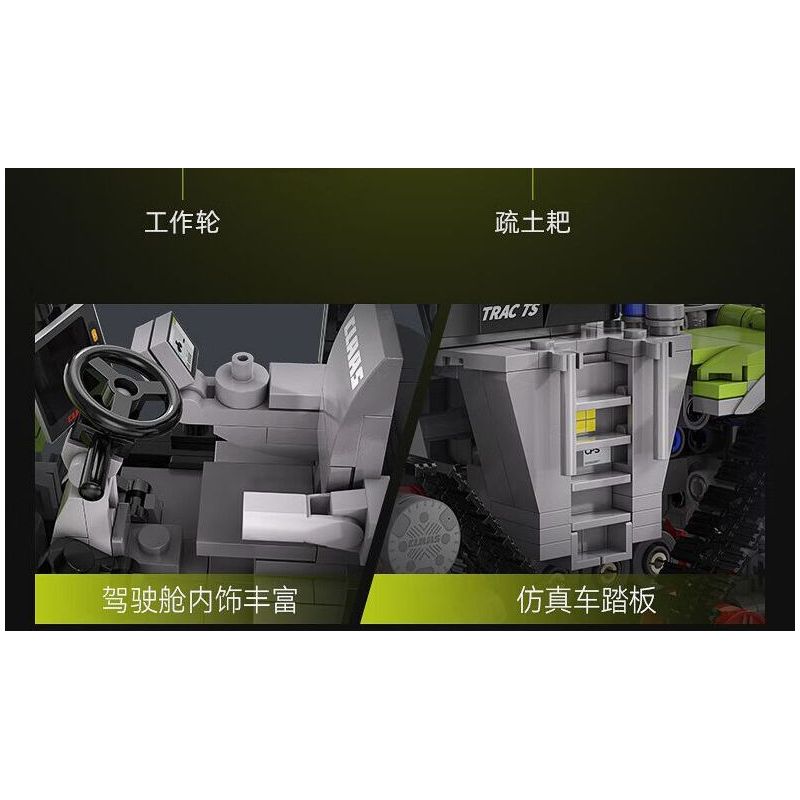 CADA DOUBLEE C65012 65012 MÁY KÉO BÁNH XÍCH CỠ LỚN CLAAS tỷ lệ 1:32 bộ đồ chơi xếp lắp ráp ghép mô hình Technic XERION 5000 TRAC TS Kỹ Thuật Công Nghệ Cao Mô Hình Phương Tiện 1336 khối