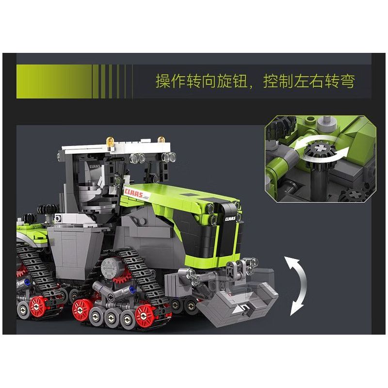 CADA DOUBLEE C65012 65012 MÁY KÉO BÁNH XÍCH CỠ LỚN CLAAS tỷ lệ 1:32 bộ đồ chơi xếp lắp ráp ghép mô hình Technic XERION 5000 TRAC TS Kỹ Thuật Công Nghệ Cao Mô Hình Phương Tiện 1336 khối