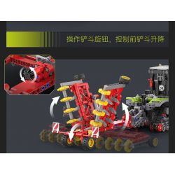 CADA DOUBLEE C65012 65012 MÁY KÉO BÁNH XÍCH CỠ LỚN CLAAS tỷ lệ 1:32 bộ đồ chơi xếp lắp ráp ghép mô hình Technic XERION 5000 TRAC TS Kỹ Thuật Công Nghệ Cao Mô Hình Phương Tiện 1336 khối