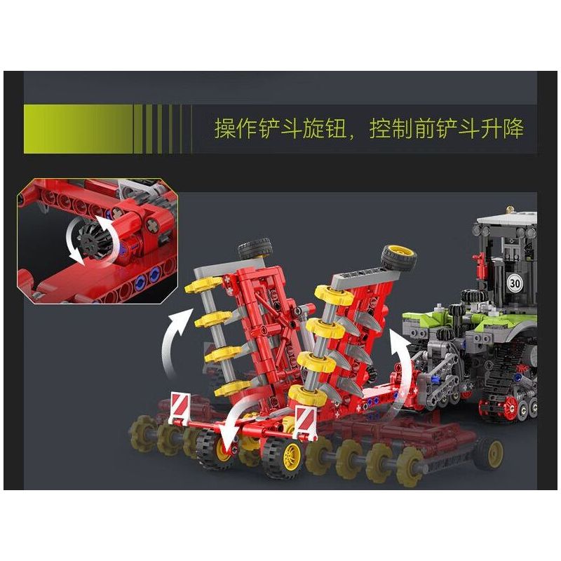 CADA DOUBLEE C65012 65012 MÁY KÉO BÁNH XÍCH CỠ LỚN CLAAS tỷ lệ 1:32 bộ đồ chơi xếp lắp ráp ghép mô hình Technic XERION 5000 TRAC TS Kỹ Thuật Công Nghệ Cao Mô Hình Phương Tiện 1336 khối
