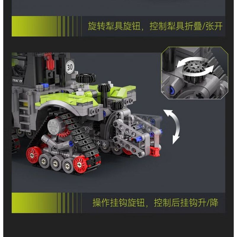 CADA DOUBLEE C65012 65012 MÁY KÉO BÁNH XÍCH CỠ LỚN CLAAS tỷ lệ 1:32 bộ đồ chơi xếp lắp ráp ghép mô hình Technic XERION 5000 TRAC TS Kỹ Thuật Công Nghệ Cao Mô Hình Phương Tiện 1336 khối