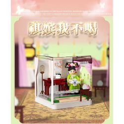 WEKKI 518003 TRUYỀN THUYẾT CHÂN HOÀN HỘP MÙ RẠP HÁT NHỎ CỦA HOÀNG HẬU bộ đồ chơi xếp lắp ráp ghép mô hình Movie & Game Phim Và Trò Chơi