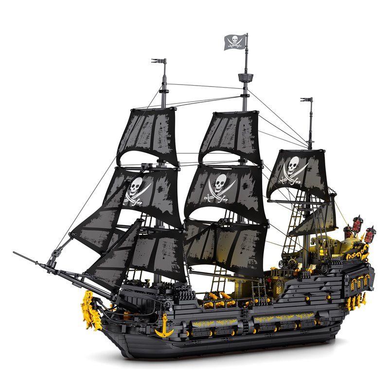 REOBRIX 66036 non Lego TÀU CƯỚP BIỂN NGỌC TRAI ĐEN bộ đồ chơi xếp lắp ráp ghép mô hình Pirates Of The Caribbean BLACK PEARL Cướp Biển Vùng Caribe 4708 khối