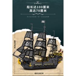 REOBRIX 66036 TÀU CƯỚP BIỂN NGỌC TRAI ĐEN bộ đồ chơi xếp lắp ráp ghép mô hình Pirates Of The Caribbean BLACK PEARL Cướp Biển Vùng Caribe 4708 khối
