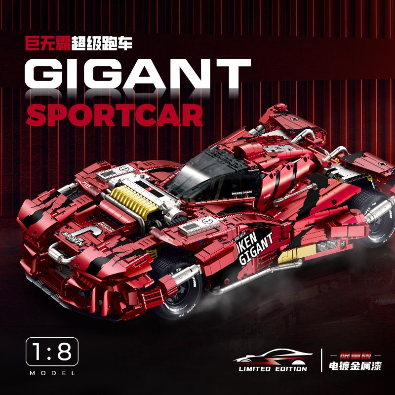 GULY 10619 BIG MAC 4X4 bộ đồ chơi xếp lắp ráp ghép mô hình GIGANT SPORTCAR 4158 khối