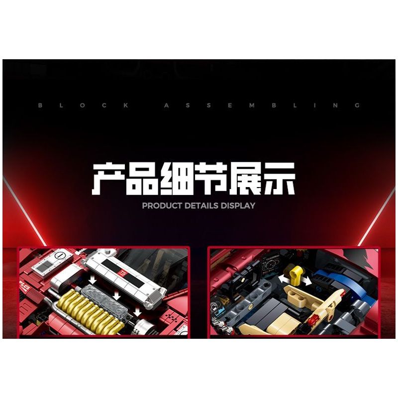 GULY 10619 BIG MAC 4X4 bộ đồ chơi xếp lắp ráp ghép mô hình GIGANT SPORTCAR 4158 khối