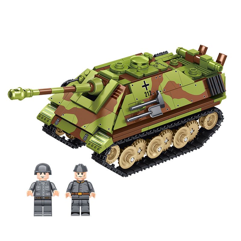 LE YI 66036 non Lego PHÁO CHỐNG TĂNG LEOPARD G1 BỌC THÉP BÁNH XÍCH bộ đồ chơi xếp lắp ráp ghép mô hình Military Army Quân Sự Bộ Đội 552 khối