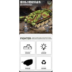 LE YI 66036 PHÁO CHỐNG TĂNG LEOPARD G1 BỌC THÉP BÁNH XÍCH bộ đồ chơi xếp lắp ráp ghép mô hình Military Army Quân Sự Bộ Đội 552 khối