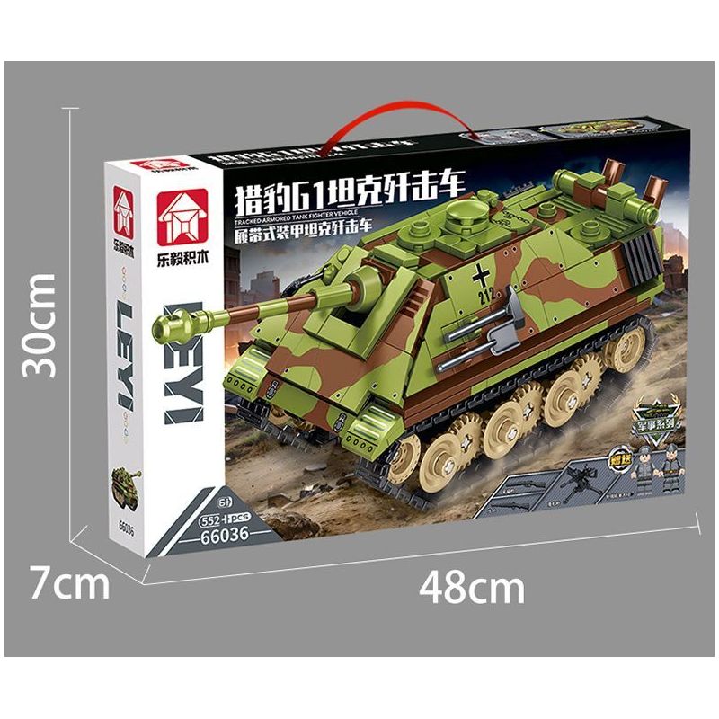 LE YI 66036 PHÁO CHỐNG TĂNG LEOPARD G1 BỌC THÉP BÁNH XÍCH bộ đồ chơi xếp lắp ráp ghép mô hình Military Army Quân Sự Bộ Đội 552 khối