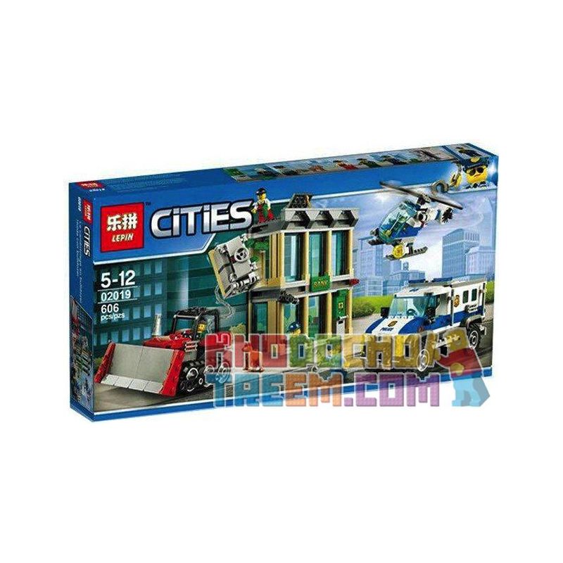 NOT Lego BULLDOZER BREAK-IN 60140 Bela Lari 10659 LELE 39055 LEPIN 02019 xếp lắp ráp ghép mô hình CƯỚP TIỀN NHÀ BĂNG BẰNG XE ỦI ĐỘT NHẬP City Thành Phố 561 khối