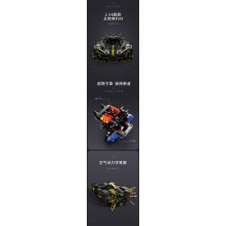 TAKUGI T1006 1006 SIÊU XE LEI XING EVO tỷ lệ 1:14 bộ đồ chơi xếp lắp ráp ghép mô hình Technic Kỹ Thuật Công Nghệ Cao Mô Hình Phương Tiện 1165 khối