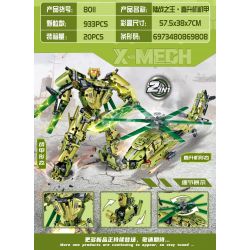 LEIBAO 8011 VUA CHIẾN TRANH TRÊN BỘ MECHA TRỰC THĂNG bộ đồ chơi xếp lắp ráp ghép mô hình Military Army Quân Sự Bộ Đội 933 khối