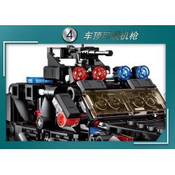 LE YI 88083 XE BỌC THÉP SWAT CƠ KHÍ bộ đồ chơi xếp lắp ráp ghép mô hình City Thành Phố 588 khối