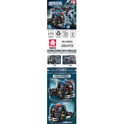 LE YI 88085 XE ĐẦU KÉO SWAT CƠ KHÍ bộ đồ chơi xếp lắp ráp ghép mô hình City Thành Phố 568 khối