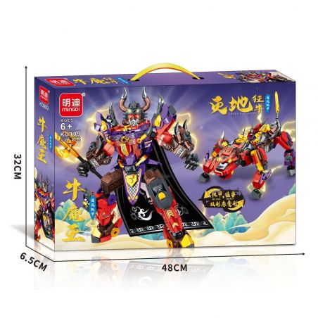 MINGDI LEIBAO K0909 0909 CƠ GIÁP QUỐC GIA NGƯU MA VƯƠNG BÒ ĐIÊN PHÁ ĐỊA bộ đồ chơi xếp lắp ráp ghép mô hình 534 khối