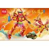 MINGDI LEIBAO K0911 0911 MECHA PHONG CÁCH TRUNG QUỐC NEZHA RED LOTUS FIRE DRAGON bộ đồ chơi xếp lắp ráp ghép mô hình 537 khối