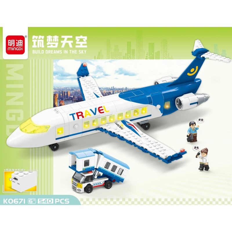 MINGDI LEIBAO K0671 0671 BẦU TRỜI MỘNG MƠ bộ đồ chơi xếp lắp ráp ghép mô hình City Thành Phố 540 khối