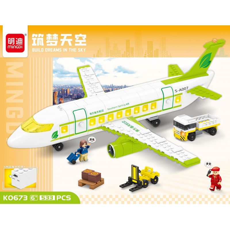 MINGDI LEIBAO K0673 0673 GIẤC MƠ BẦU TRỜI XANH bộ đồ chơi xếp lắp ráp ghép mô hình City Thành Phố 535 khối