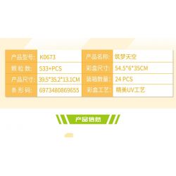 MINGDI LEIBAO K0673 0673 GIẤC MƠ BẦU TRỜI XANH bộ đồ chơi xếp lắp ráp ghép mô hình City Thành Phố 535 khối