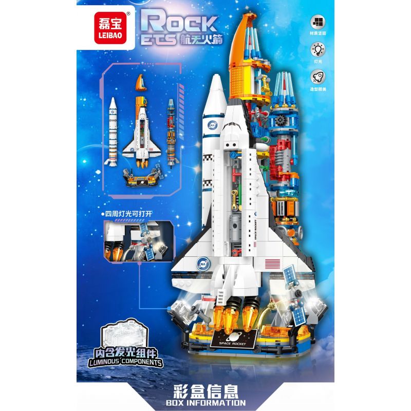 LEIBAO 8013 TÊN LỬA KHÔNG GIAN bộ đồ chơi xếp lắp ráp ghép mô hình City Thành Phố 984 khối