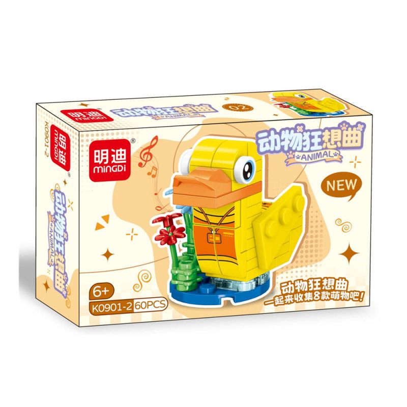 MINGDI LEIBAO K0901 0901 ANIMAL RHAPSODY 8 MẪU VẸT VỊT CÚ CHÓ GẤU TRÚC HƯƠU CAO CỔ SÓC bộ đồ chơi xếp lắp ráp ghép mô hình Creator Sáng Tạo 494 khối