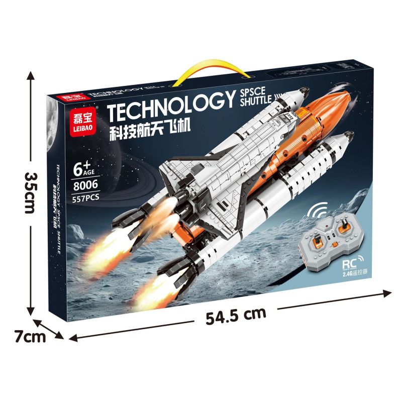 LEIBAO 8006 non Lego TÀU CON THOI CÔNG NGHỆ ĐIỀU KHIỂN TỪ XA bộ đồ chơi xếp lắp ráp ghép mô hình 557 khối