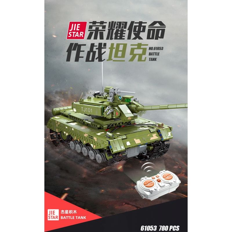 JIESTAR 61053 XE TĂNG CHIẾN ĐẤU SỨ MỆNH VINH QUANG bộ đồ chơi xếp lắp ráp ghép mô hình Military Army BATTLE TANK Quân Sự Bộ Đội 780 khối