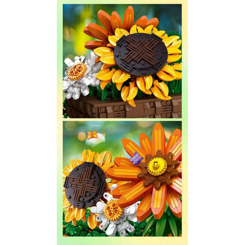 JIESTAR JJ9034 9034 CHẬU CÂY THƯỜNG XUÂN bộ đồ chơi xếp lắp ráp ghép mô hình Creator Sáng Tạo 924 khối