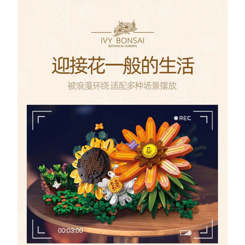 JIESTAR JJ9034 9034 CHẬU CÂY THƯỜNG XUÂN bộ đồ chơi xếp lắp ráp ghép mô hình Creator Sáng Tạo 924 khối