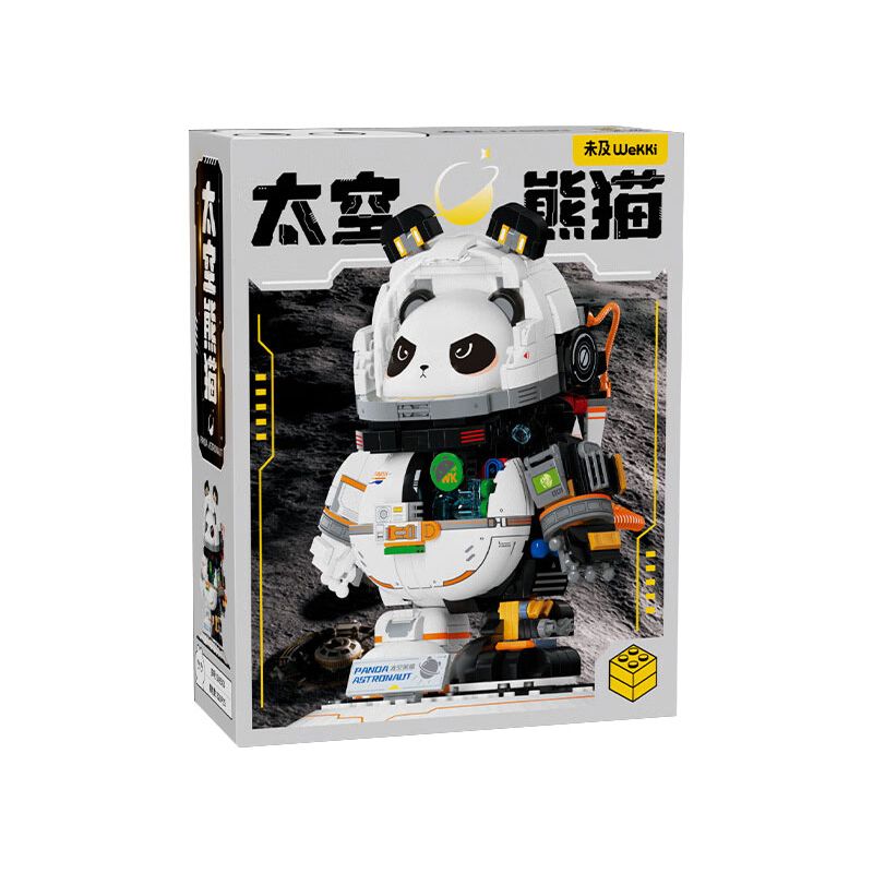 WEKKI 506503 non Lego BẢO TÀNG KHOA HỌC VÀ CÔNG NGHỆ GẤU TRÚC KHÔNG GIAN PHI HÀNH HALF MECHA bộ đồ chơi xếp lắp ráp ghép mô hình PANDA ASTRONAUT 829 khối