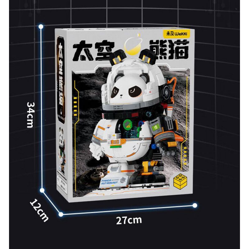 JMBRICKLAYER 70005 WEKKI 506503 BẢO TÀNG KHOA HỌC VÀ CÔNG NGHỆ GẤU TRÚC KHÔNG GIAN PHI HÀNH HALF MECHA bộ đồ chơi xếp lắp ráp ghép mô hình PANDA ASTRONAUT 829 khối