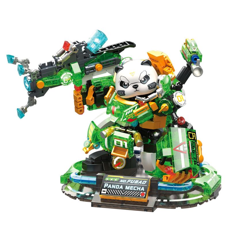 ZHEGAO 662011 PANDA MECHA FUBAO bộ đồ chơi xếp lắp ráp ghép mô hình 635 khối