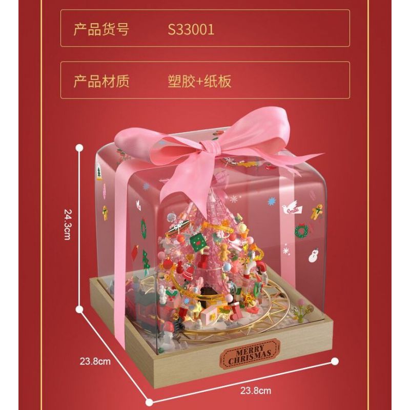 FEMIBOX S33001 33001 HỘP QUÀ CÂY THÔNG GIÁNG SINH bộ đồ chơi xếp lắp ráp ghép mô hình Creator Sáng Tạo 849 khối