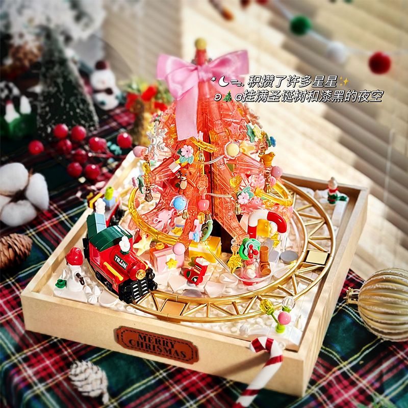 FEMIBOX S33001 33001 HỘP QUÀ CÂY THÔNG GIÁNG SINH bộ đồ chơi xếp lắp ráp ghép mô hình Creator Sáng Tạo 849 khối