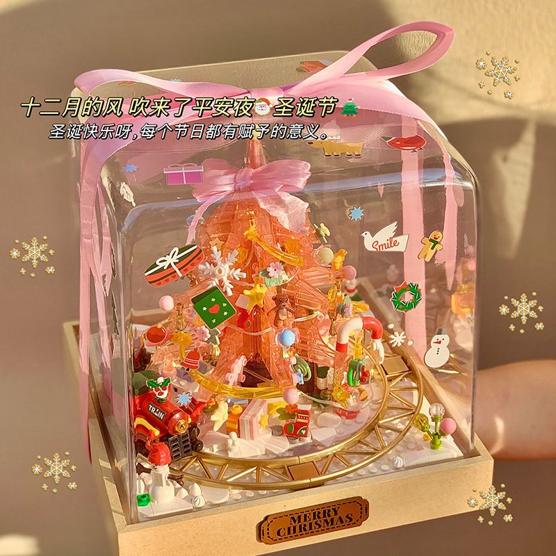 FEMIBOX S33001 33001 HỘP QUÀ CÂY THÔNG GIÁNG SINH bộ đồ chơi xếp lắp ráp ghép mô hình Creator Sáng Tạo 849 khối