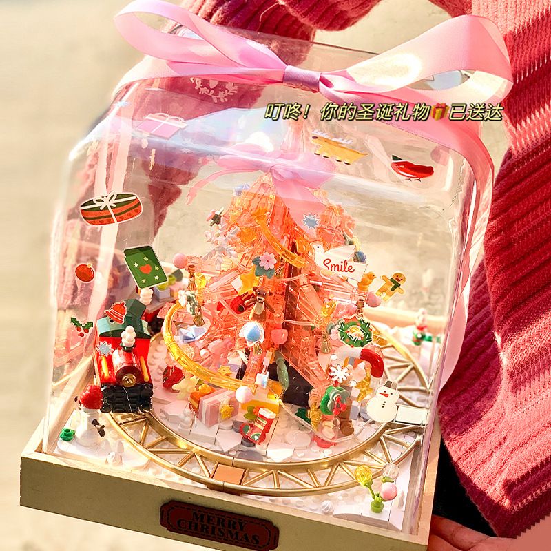 FEMIBOX S33001 33001 HỘP QUÀ CÂY THÔNG GIÁNG SINH bộ đồ chơi xếp lắp ráp ghép mô hình Creator Sáng Tạo 849 khối