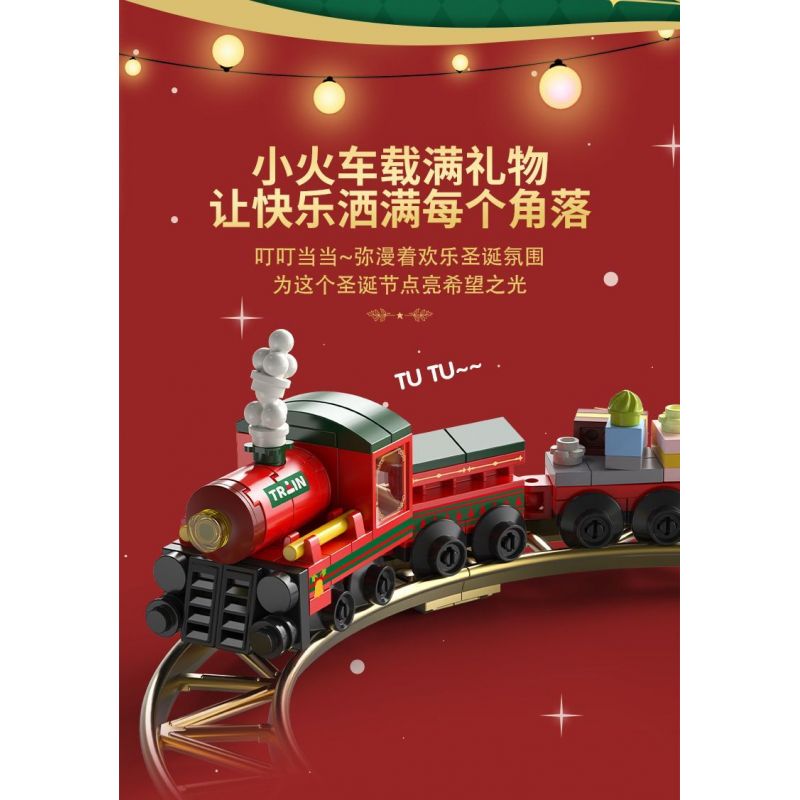 FEMIBOX S33001 33001 HỘP QUÀ CÂY THÔNG GIÁNG SINH bộ đồ chơi xếp lắp ráp ghép mô hình Creator Sáng Tạo 849 khối