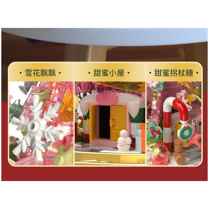 FEMIBOX S33001 33001 HỘP QUÀ CÂY THÔNG GIÁNG SINH bộ đồ chơi xếp lắp ráp ghép mô hình Creator Sáng Tạo 849 khối