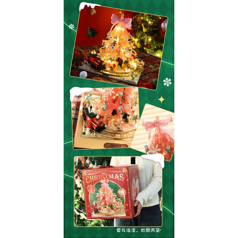 FEMIBOX S33001 33001 HỘP QUÀ CÂY THÔNG GIÁNG SINH bộ đồ chơi xếp lắp ráp ghép mô hình Creator Sáng Tạo 849 khối