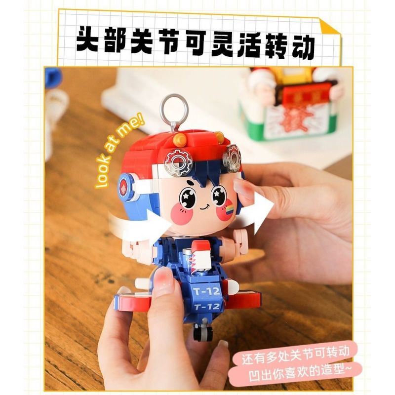 FEMIBOX S2232 2232 XE ĐẦU VUÔNG HUNG HÃN DỄ THƯƠNG VỊT SỮA bộ đồ chơi xếp lắp ráp ghép mô hình 341 khối