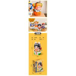 FEMIBOX S2232 2232 XE ĐẦU VUÔNG HUNG HÃN DỄ THƯƠNG VỊT SỮA bộ đồ chơi xếp lắp ráp ghép mô hình 341 khối