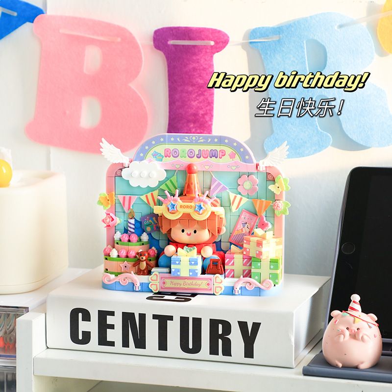 FEMIBOX S2303 2303 TRANH IN BOLOGNESE TIỆC SINH NHẬT bộ đồ chơi xếp lắp ráp ghép mô hình RORO JUMP 458 khối