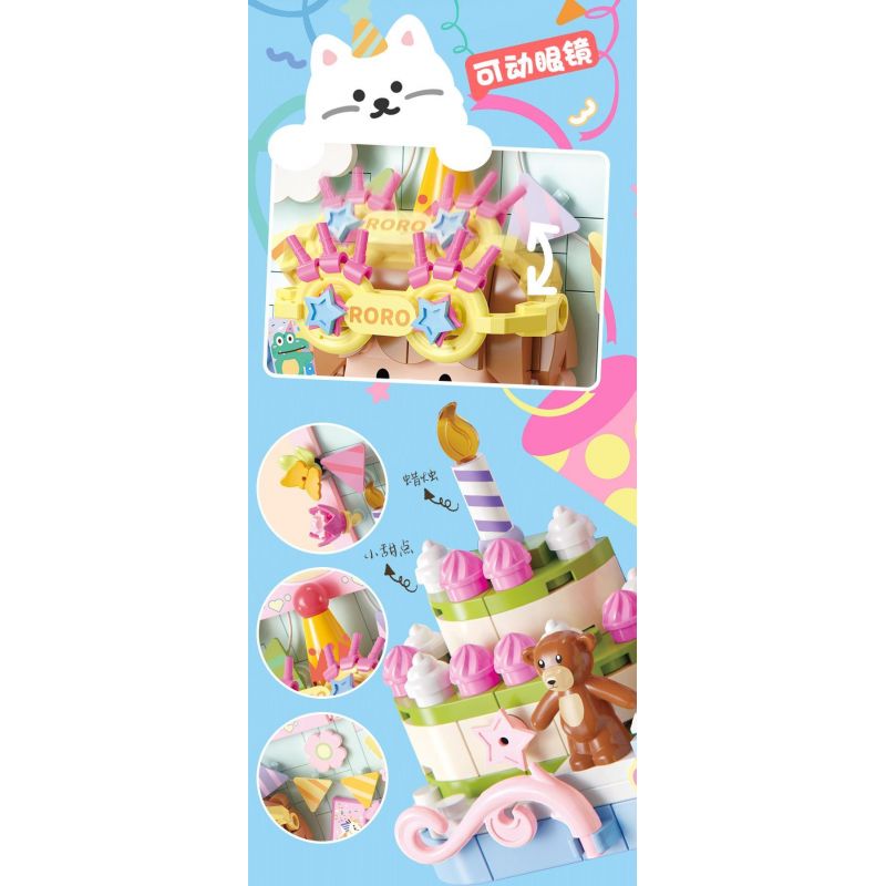 FEMIBOX S2303 2303 TRANH IN BOLOGNESE TIỆC SINH NHẬT bộ đồ chơi xếp lắp ráp ghép mô hình RORO JUMP 458 khối